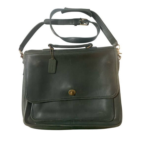 Vintage Coach Briefcase Bag Mens Large Leather Messenger FBC 5181 USA 90s - Picture 1 of 9